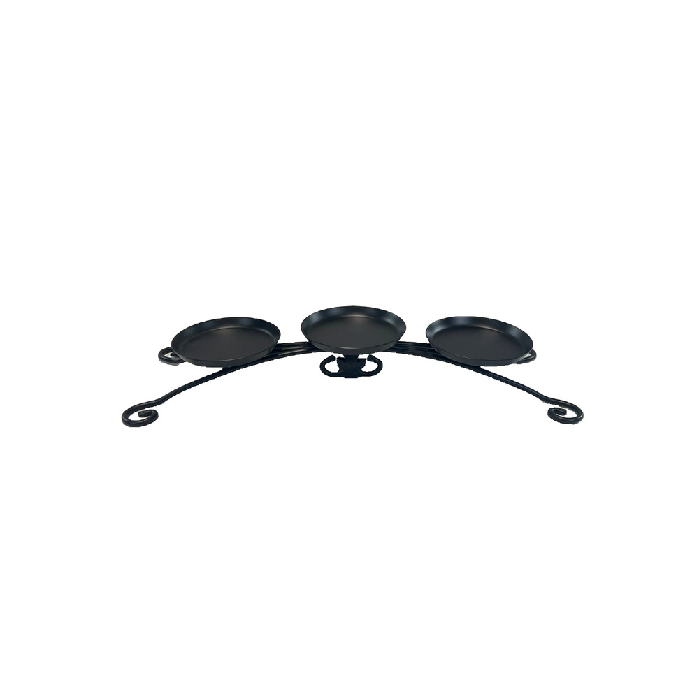 2007 Longaberger Wrought Iron 3 Tier‎ Pillar Candle Holder Stand Maple Leaf
